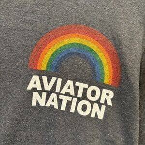 Aviator Nation XS Grey Boyfriend T-Shirt